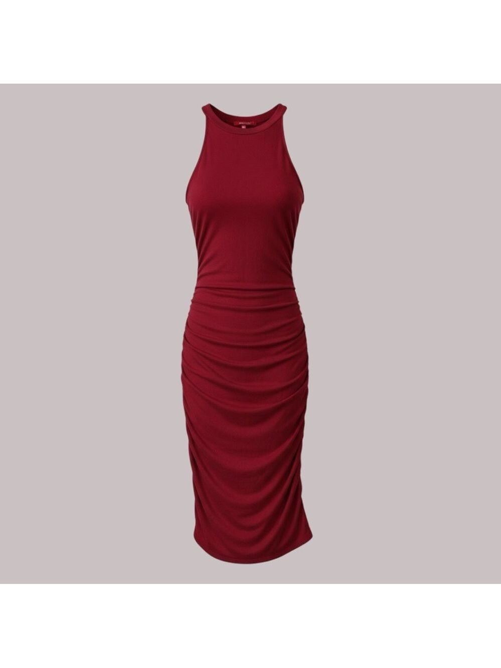 LAmade Red Sleeveless Midi Dress